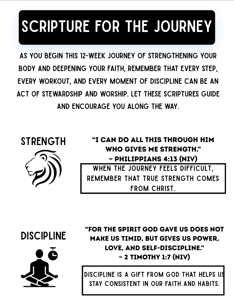 Steward the Temple: A-12 Week Faith & Fitness Journal