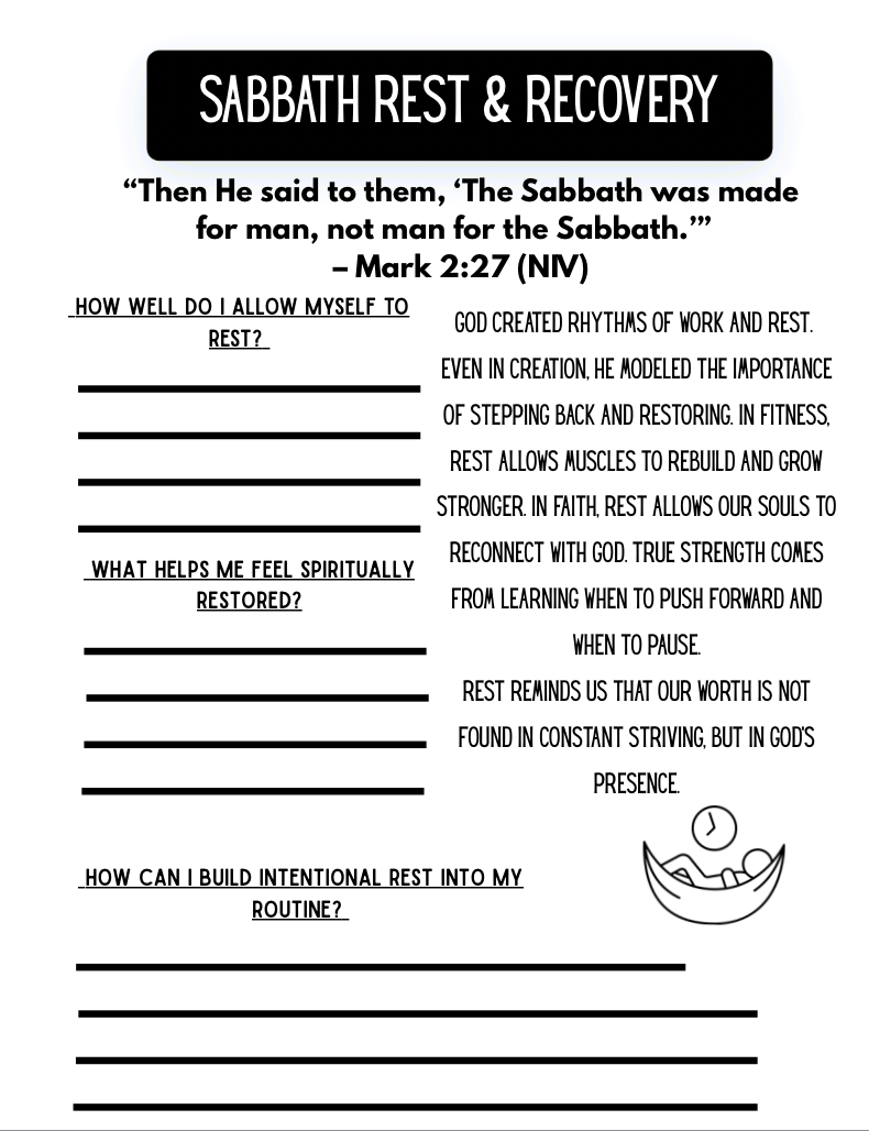 Steward the Temple: A-12 Week Faith & Fitness Journal